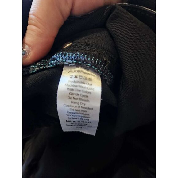 Lularoe Charcoal acid wash denim jeans sz 44 - Picture 4 of 5